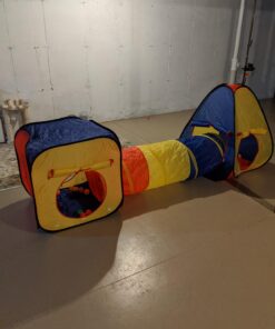 Kiddey Tunnel and Ball Pit Play Tent | 3pc Pop Up Toddler Gym Tunnels with Tents for Kids, Toddlers, Infants Boys & Girls | Indoor & Outdoor Gift Game | Baby Crawling Pits for Playground 3 Pc. Play Tent 33 713Sm2Vy5wL