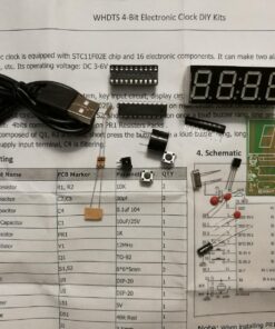 MiOYOOW 4-Digit Digital Clock Kits with PCB, DIY Alarm Clock Soldering Project Kit for Learning Electronics Soldering Practice with English Instructions 1 Pack-4 Digit Clock Kit(0.56 Inch) 82 713TVJBH7OL