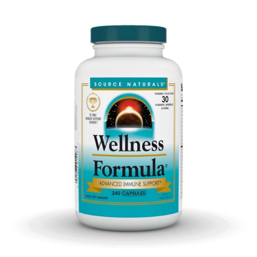 Source Naturals Wellness Formula Bio-Aligned Vitamins & Herbal Defense For Immune System Support - Dietary Supplement & Immunity Booster - 240 Capsules