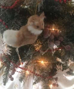 Kurt Adler Plush Animal Ornaments (2" to 4" Deer, Fox, Raccoon, and Squirrel) 2" to 4" Deer, Fox, Raccoon, and Squirrel 25 713UBWZt1xL