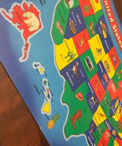 Melissa & Doug USA Map Floor Puzzle (51 pcs, 2 x 3 feet), Multi 47 713UP4rzcL 1