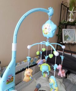 Baby Mobile for Crib, Crib Toys with Music and Lights,Remote, lamp, Projector for Pack and Play, for Ages 0+ Months (Blue-Forest) Blue-Forest 48 713VPCR5ZL