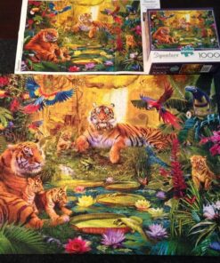 Buffalo Games - Signature Collection - Tiger Family in the Jungle - 1000 Piece Jigsaw Puzzle Multicolor, 26.75"L X 19.75"W 14 713VaDZlxL