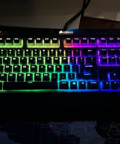 Corsair K70 RGB MK.2 Mechanical Gaming Keyboard - USB Passthrough & Media Controls - Linear & Quiet - Cherry MX Red - RGB LED Backlit (CH-9109010-NA) MX RED (Linear) Black 33 713VvLnvfSL