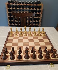 Abigail Chess Inlaid Wood Folding Board Game with Pieces, Extra Large 21 Inch Set 19 713X1OVRrJL