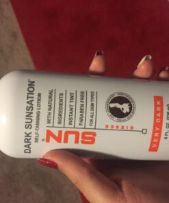 Sun Laboratories By Giesee Dark Sunsation Tinted Self Tanning Lotion 8 oz | Fake Tan, Self Tan, Self Tanner | Organic, Non Toxic Body Bronzer & Face Tanning Lotion | Sunless Tan, Instant Natural Tan, 8 Ounce Very Dark 34 713XHerdyyL 2