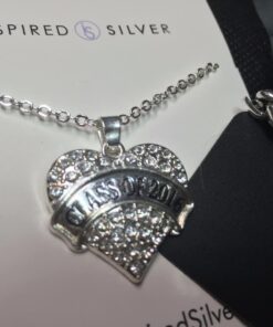 Inspired Silver - Silver Pave Heart Charm 18 Inch Necklace with Cubic Zirconia Jewelry Class Of 2016 26 713Xvxu9gjL