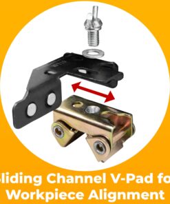 Adjustable Magnetic Tab Holder, Vertical/Horizontal Tab Holding, Adjustable V-Pads, Max Pull Force: 18 LBS, Tack Welding Tool, Patented Design, MFT10 MagTab 10 713Y1O1MoL