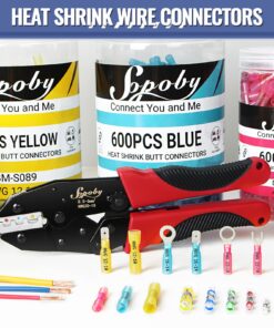 210pcs Heat Shrink Wire Connectors Sopoby 135 pcs Heat Shrink Crimp Butt Connectors Mixed with 75 pcs Solder Seal Wire Connectors 26-10GA Electrical Connectors Waterproof Assorted Wire cnectors Kit 19 713ZLqZDuRL
