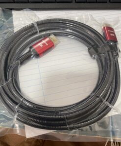 Snowkids 10K 8K HDMI 2.1 Cable 10FT 2-Pack, 48Gbps Certified High Speed HDMI® Braided Cord (8K@60Hz, 4K@120Hz) HDCP 2.2&2.3, DTS:X, eARC,HDR10, Dynamic HDR, Compatible with Roku TV/HDTV/PS5/Blu-ray 10 feet Red 23 713ZRU0FaeL