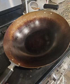 JOYCE CHEN Professional Series 14-Inch Carbon Steel Wok with Phenolic Handles 14 - inch Flat Bottom Wok 47 713ZaXOpIoL