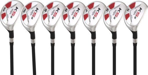 Majek Men's Golf All Hybrid Complete Full Set, which Includes: #5, 6, 7, 8, 9, PW +SW Senior Flex Right Handed New Utility A Flex Club