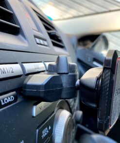 OQTIQ Magnetic CD Phone Car Mount for Car CD Player, CD Slot Car Phone Mount Holder with Built-in 6 Strong Magnets, Compatible with iPhone Samsung Galaxy LG and More Black-Red 35 713aLVjLhL