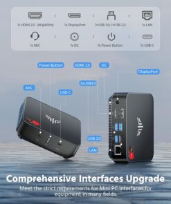 KAMRUI Mini PC Ryzen 7 5700U(8C/16T, up to 4.3GHz), Mini Computer 16GB DDR4 RAM 512GB M.2 2280 NVME SSD Mini PC Gaming, 4K Dual Display Mini Desktop Support WiFi6/BT5.2/Dual Channel AMD Ryzen 7 5700U 16+512GB 25 713aXPjNbqL
