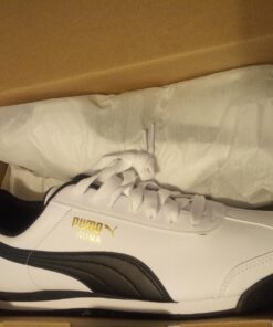 PUMA Men's Roma Basic Sneaker 10 White/Black Leather 41 713aiABTInL