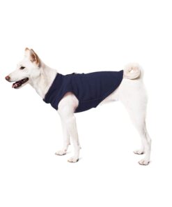 Gooby Fleece Vest Dog Sweater - Lavender, Medium - Warm Pullover Fleece Dog Jacket with O-Ring Leash - Winter Small Dog Sweater Coat - Cold Weather Dog Clothes for Small Dogs Boy or Girl Medium chest (~16") 30 713angyS5L