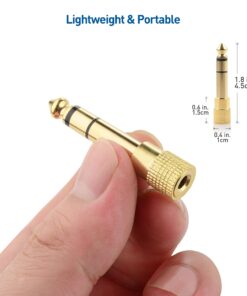 Cable Matters 5-Pack 1/4 to 1/8 Headphone Adapter, 6.35mm to 3.5mm Adapter Male to Female, Gold Plated Stereo Headphone 3.5mm to 1/4 Adapter 21 713apIBD7jL