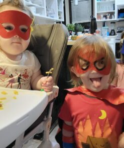 RioRand Kids Dress Up 5PCS Superhero Capes Set and Slap Bracelets for Boys Costumes Birthday Party Gifts 27 713b2yCZltL