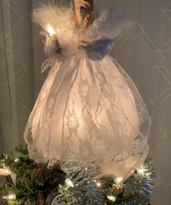 Kurt Adler 10-Light 9-Inch White Angel Treetop 18 713bKPS55L