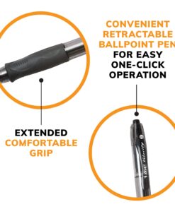 BIC VLG11-BLUE Velocity Retractable Ballpoint Pen, Refillable, Medium Point (1.0 mm), Blue, 12-Count 15 713booOEGL