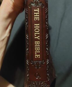 KJV Holy Bible, Giant Print Standard Size Faux Leather Red Letter Edition - Thumb Index & Ribbon Marker, King James Version, Dark Brown Imitation Leather 61 713buF4RGTL