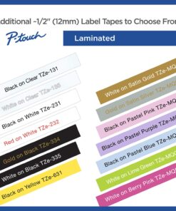 Brother Genuine P-Touch, TZe-231 2 Pack Tape (TZE2312PK) ½”(0.47”) x 26.2 ft. (8m) 2-Pack Laminated P-Touch Tape, Black on White Pack of 2 23 713cPCZ7vwL