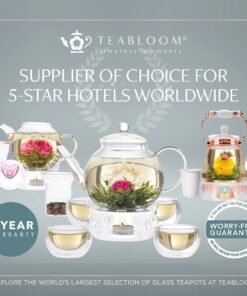 Teabloom Flowering Tea - 12 Unique Varieties of Fresh Blooming Tea Flowers - Hand-Tied Natural Green Tea Leaves & Edible Flowers - 12-Pack Gift Canister - 36 Steeps, Makes 250 Cups 12 Count (Pack of 1) 24 713chP6pKbL