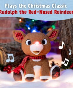 Rudolph the Red - Nosed Reindeer - Stuffed Animal Plush Toy with Music & Lights Rudolph 14 713dvp88nsL