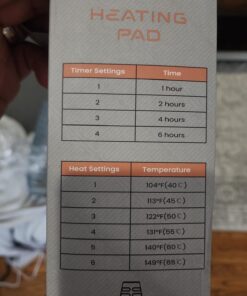 Heating Pad for Back Pain Relief, ZUODUN Electric Heating Pads for Cramps with Auto Shut Off & 6 Heat Levels, Moist Heat Therapy, Machine Washable, LED Controller, Gifts for Women, Men Gray-12 x 24 Inch 46 713eKjjQ1xL