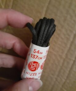 Benchmark Waxed 100% Kevlar Boot Laces - Made in USA - Heavy Duty Shoe Laces for Work or Hiking - 45", 54”, 63”, 72" or 81" 54 Inches Black 21 713eQn4aKXL