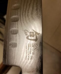 Shun Classic 7” Hollow-Ground Santoku All-Purpose Kitchen Knife; VG-MAX Blade Steel and Ebony PakkaWood Handle; Hollow-Ground Indentations for Reduced Friction and Smoother Cuts; Handcrafted in Japan 18 713eVjuGM1L