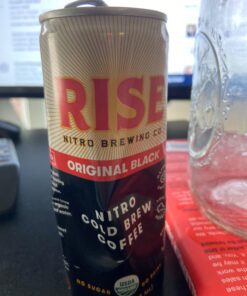 RISE Brewing Co. Original Black Nitro Cold Brew Coffee, Sugar, Vegan, Organic & Non-GMO, Low Acidity, 7 fl. oz. Cans (12 Pack) 7 Fl Oz (Pack of 12) 35 713f4C90wML 2