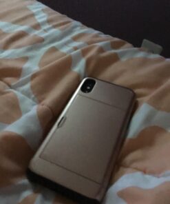 SAMONPOW iPhone X Case, iPhone 10 Case,Hybrid iPhone X Wallet Case Card Holder Shell Heavy Duty Protection Shockproof Anti Scratch Soft Rubber Bumper Cover Case for iPhone X 5.8 inch Rose Gold 35 713fo5XwsvL