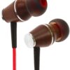 Symphonized XTC 2.0 Earbuds with Mic, Premium Genuine Wood Stereo Earphones, Hand-Made in-Ear Noise-isolating Headphones with Tangle-Free Innovative Shield Technology Cable (Lava Red) 15 713gFYCnbLL