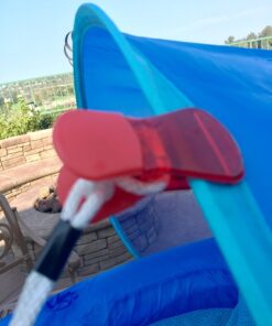 SwimWays Spring Float Recliner with Removable Canopy - Swim Lounger for Pool or Lake, Blue Dark Blue / Light Blue 36 713gKFw5xZL