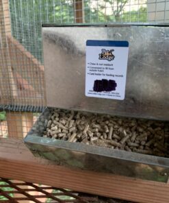 Pet Lodge® Small Animal Feeder with Lid and Sifter Bottom | Outdoor Gravity Feeder for Rabbits, Ferrets and Other Small Animals | Heavy Duty and Durable 11 713gQxJUXL