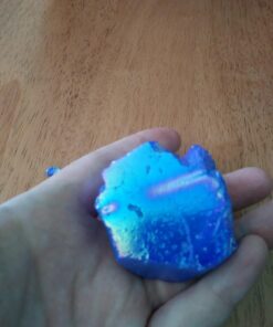 mookaitedecor Titanium Coated Natural Rock Crystal Cluster Geode Stone Specimen, Blue #3-blue 19 713gm9SwqpL