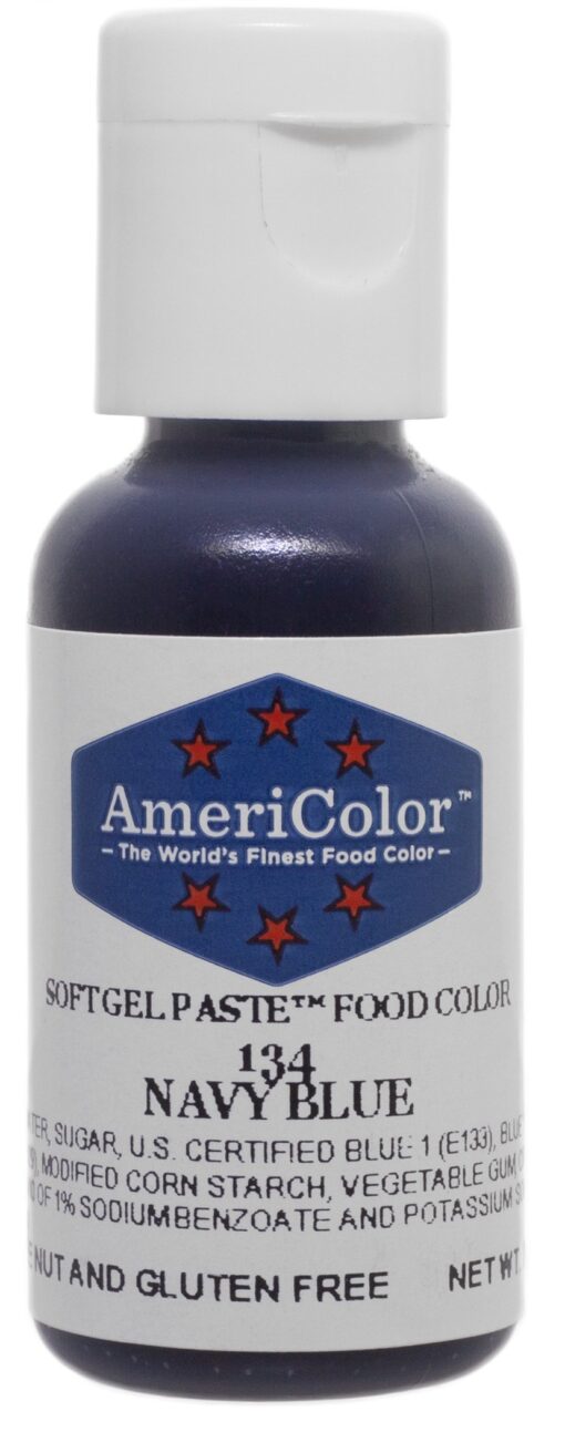 1 X NAVY BLUE .75 Ounce Soft Gel Paste Food Color