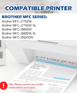 Alternative view of DOUBLE D LC20E LC20EXXL Black Ink Cartridges Compatible for Brother LC20E LC-20E XXL for Brother MFC-J985DW J775DW J5920DW J985DWXL Printer (4 Black)