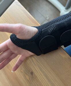 Mueller Sports Medicine Green Fitted Wrist Brace for Men and Women, Support and Compression for Carpal Tunnel Syndrome, Tendinitis, and Arthritis, Black Right Small/Medium (Pack of 1) 34 713i2AeysXL