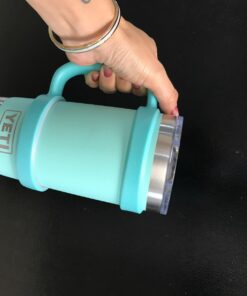 F-32 Handle - 19 COLORS - 20oz Size - Compatible with 20 Oz YETI Tumbler Travel Mug - BPA FREE (20OZ, SEAFOAM BLUE, 1 Count (Pack of 1)) 20ozSeafoam Blue 20.0 ounces 34 713iUdcXRGL
