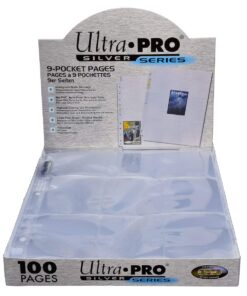 Ultra Pro 9 Pocket Pages Silver Series 100 Pages of Card Sleeves for Trading, Baseball Card Binder, Pokemon and Baseball Card Sleeves Single 25 713ifRYTY4L