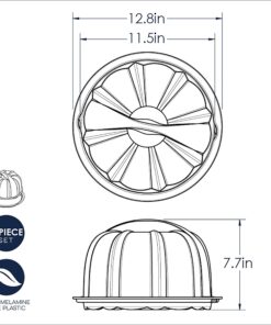 Nordic Ware Bundt Cake Keeper, Plastic, 13 in L X 12 in W X 7 in H, Red 28 713iy97kMrL