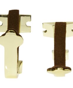 Allen Company Shotgun and Rifle Brass Wall Mount Hooks - Heavy-Duty Gun Rack - Shooting Accessories for Home - Comes with Four Brass-Plated Screws - One Pair 33 713jTsuCTL