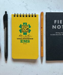 Rite in the Rain Weatherproof EMS Notebook, 3" x 5", Yellow Cover, Vital Stats Pages (No. 112) 1 Pack 8 713javYNPL