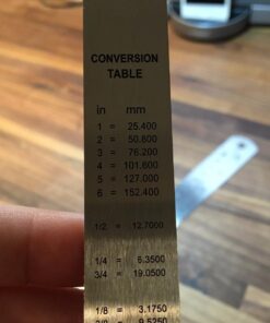 Stainless Steel Ruler and Metal Rule Kit with Conversion Table (Silver, 12 Inch, 6 Inch) Silver 35 713lGwnJiWL