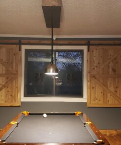 SMARTSTANDARD 13 Feet Heavy Duty Double Door Sliding Barn Door Hardware Kit - Smoothly and Quietly -Easy to Install -Includes Step-by-Step Installation, Fit 36"-40" Wide Door Panel(J Shape Hanger) 52 713lbJlihHL