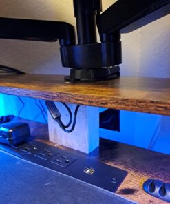 MOUNTUP Triple Monitor Stand Mount - 3 Monitor Desk Mount for Computer Screens Up to 27 inch, Triple Monitor Arm with Gas Spring, Heavy Duty Monitor Stand, Each Arm Holds Up to 17.6 lbs, MU0006 Black 34 713m0smRNeL