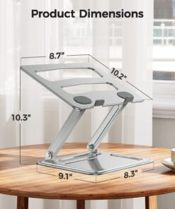 LORYERGO Adjustable Laptop Stand, Portable Riser for 17.3inch Laptops, Adjustment for Desk, Holds Up to 17.6lbs Notebook - Sliver 28 713mSLW0JCL