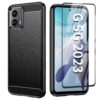 Muokctm for Moto G 5G 2023 Case, with Tempered Glass Screen Protector, Slim Soft TPU Protective Rubber Bumper Cover for Motorola G 5G 2023 (Black) Black 35 713ma7swkUL